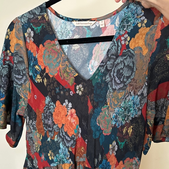 Soft Surroundings Multi-Colored Tiered Maxi Dress Medium - Picture 11 of 12